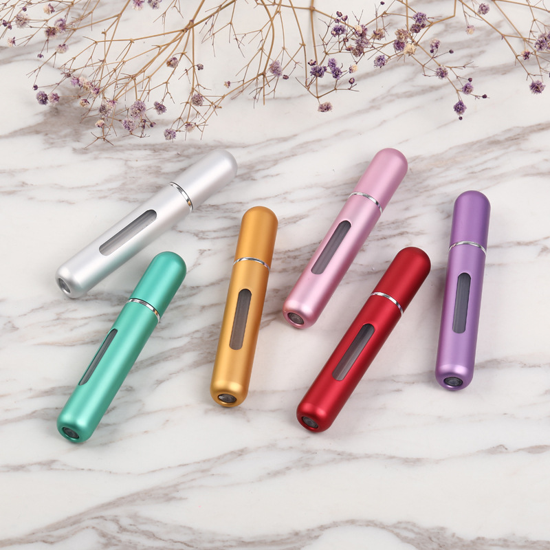 8/10 ml Mini Tragbare Nachfüllbare Parfüm Flasche Zerstäuber Pumpe Aluminium sprühen Flasche Kosmetische Behälter Reise machen-hoch-Werkzeug