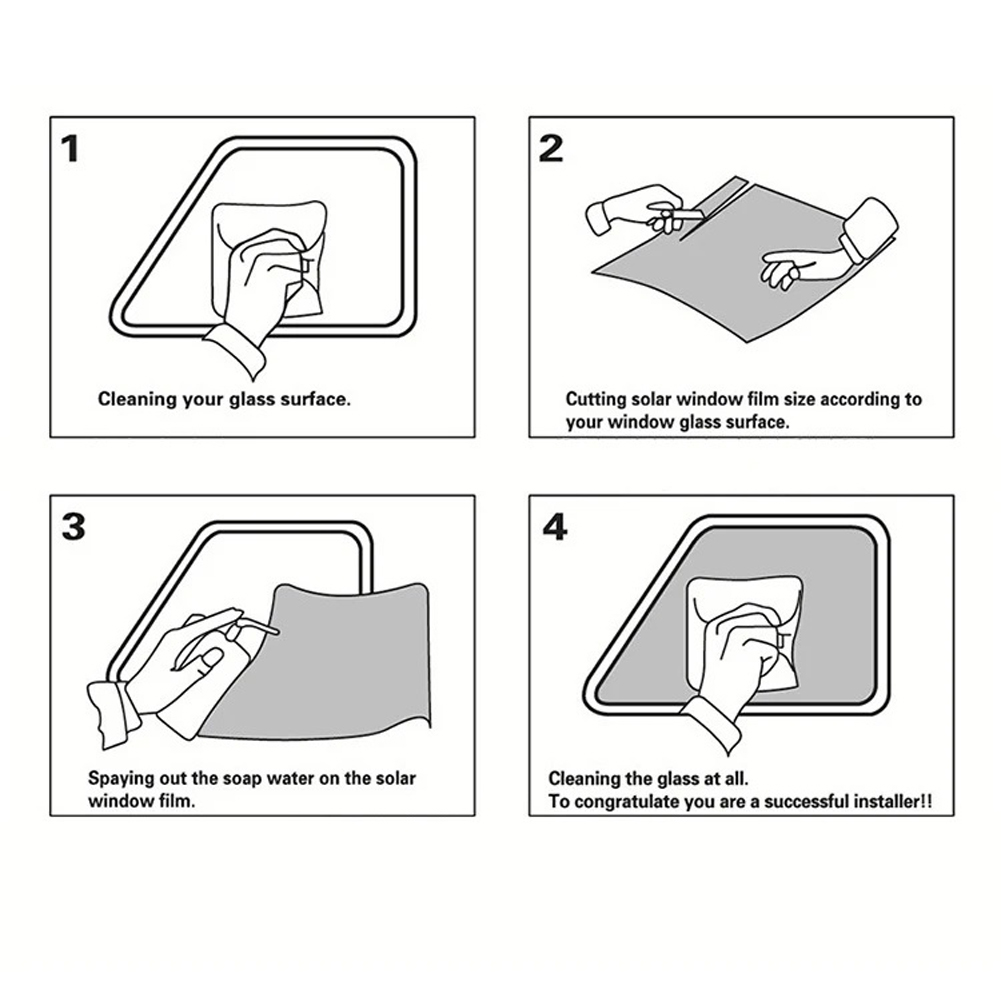 1 rulle solfilm för bilfönster, 50 cm x 3m uv-skyddsfolier för bilar, 1/5/15/25/35/50 procents solfilm för sommarsolskydd, klistermärken för glas