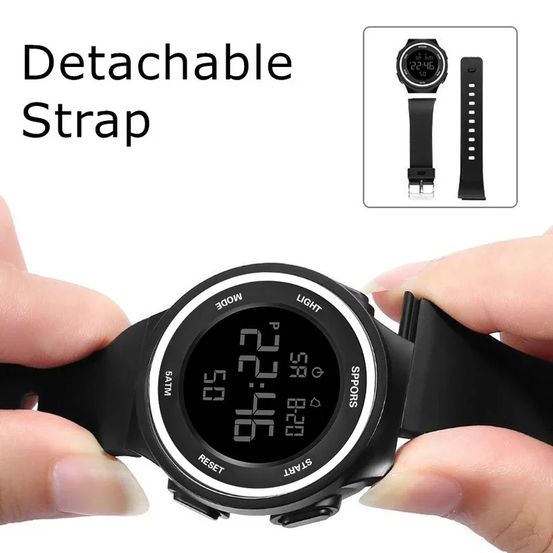 Leuchtende Uhren Herren Elektronische Uhr Militäruhren Wasserdicht Schwimmen Outdoor Sport Armbanduhr Silikon Stunden Uhren