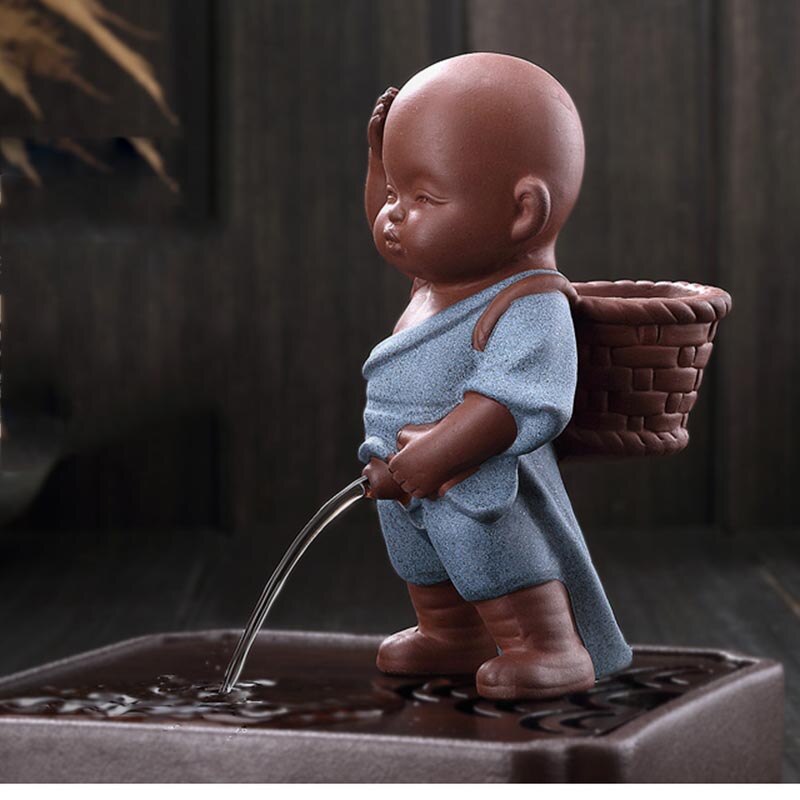 Yixing Authentic Purple Clay Spray Water Monk Tea Pet Office Tea Ceremony Accessories Decoration Crafts Sent Friends