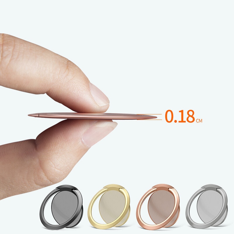 ultra-tynn mobiltelefon fingerring holder roterbar smarttelefon stativ holder til metall bilmonterings stativ universell grep telefonring