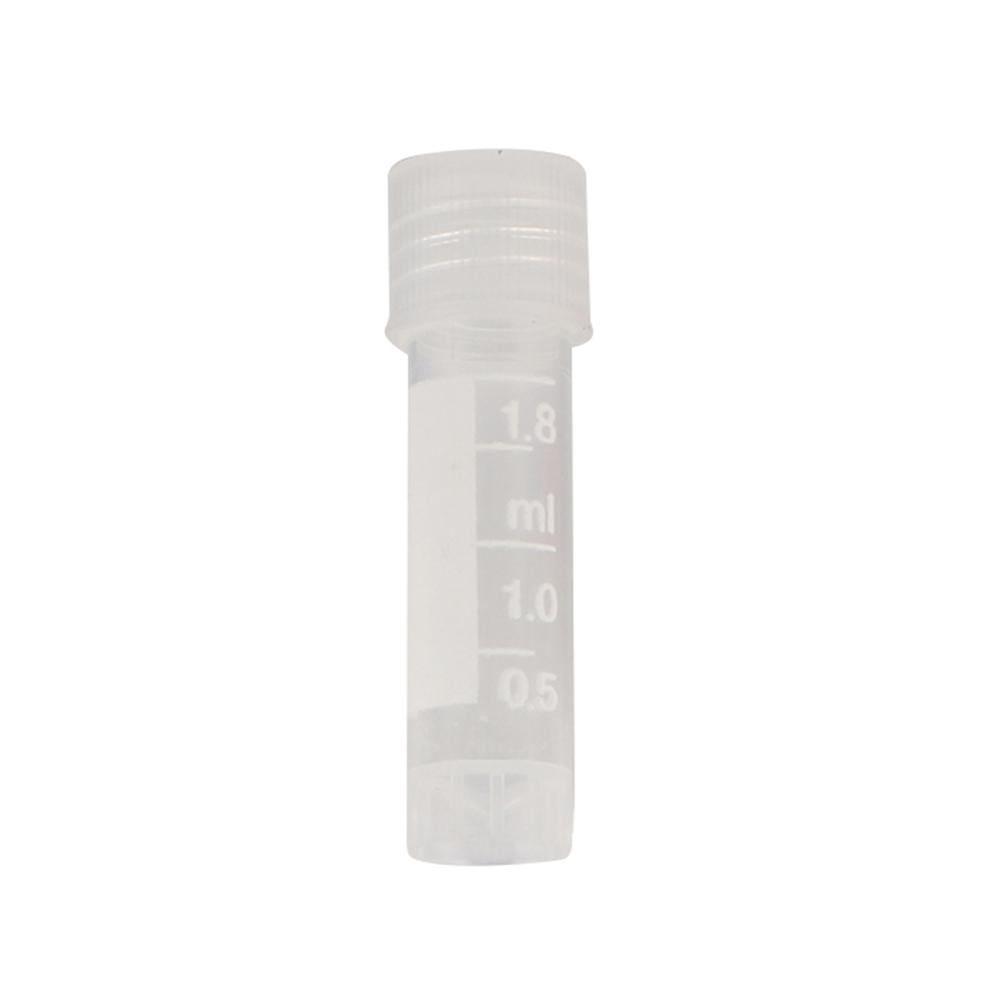 1.8ml Lab Analysis Freezing Tubes Plastic Test Tubes Vials Seal Caps Pack Container Laboratory Chemistry Supplies 100Pcs