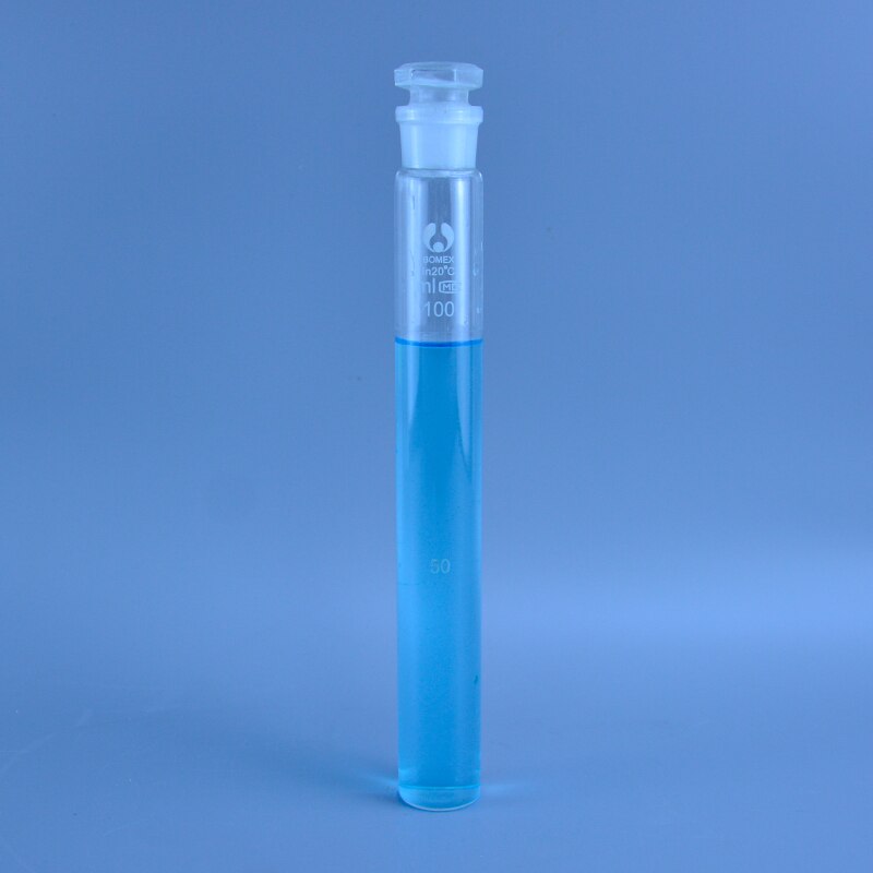 1pcs 10ml,25ml,50ml 100ml glass color comparison tubes colorimetric cylinder Nessler glasses tube with stopper