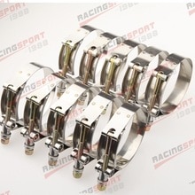 10pcs 2.5" inch Turbo Pipe Hose Coupler T-bolt Clamp Stainless Steel 67/75mm TCL-2.5
