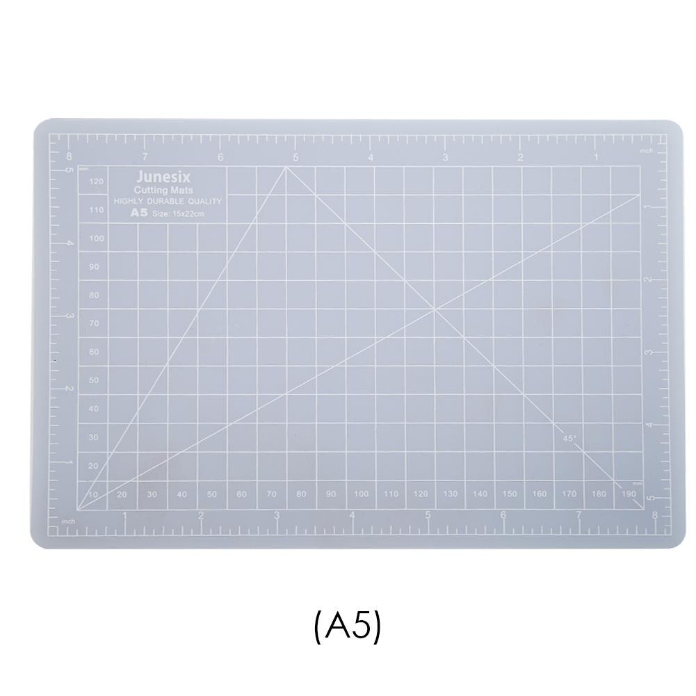Transparent PVC Cutting Mat Pad Patchwork Tool Cut Board Writing Drawing Pad Safety and Reliability Kitchen Must Have Artifacts: A5