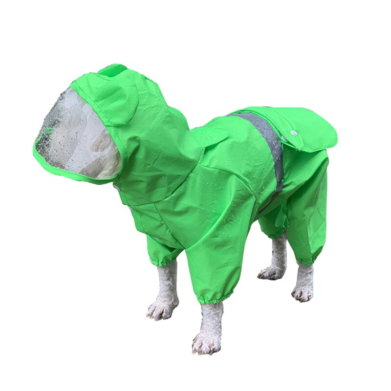 Stor hund regnfrakke tøj vandtæt regn jumpsuit til store mellemstore små hunde golden retriever udendørs kæledyrstøj frakke: Kj2