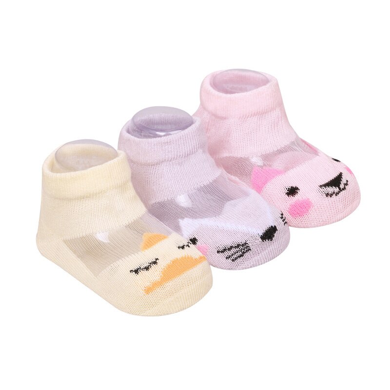 3 Paren/set Zomer Pasgeboren Baby Sokken Cartoon Dieren Baby Meisje Jongen Sokken Ademend Mesh Baby Peuter Sokken Voor Pasgeboren