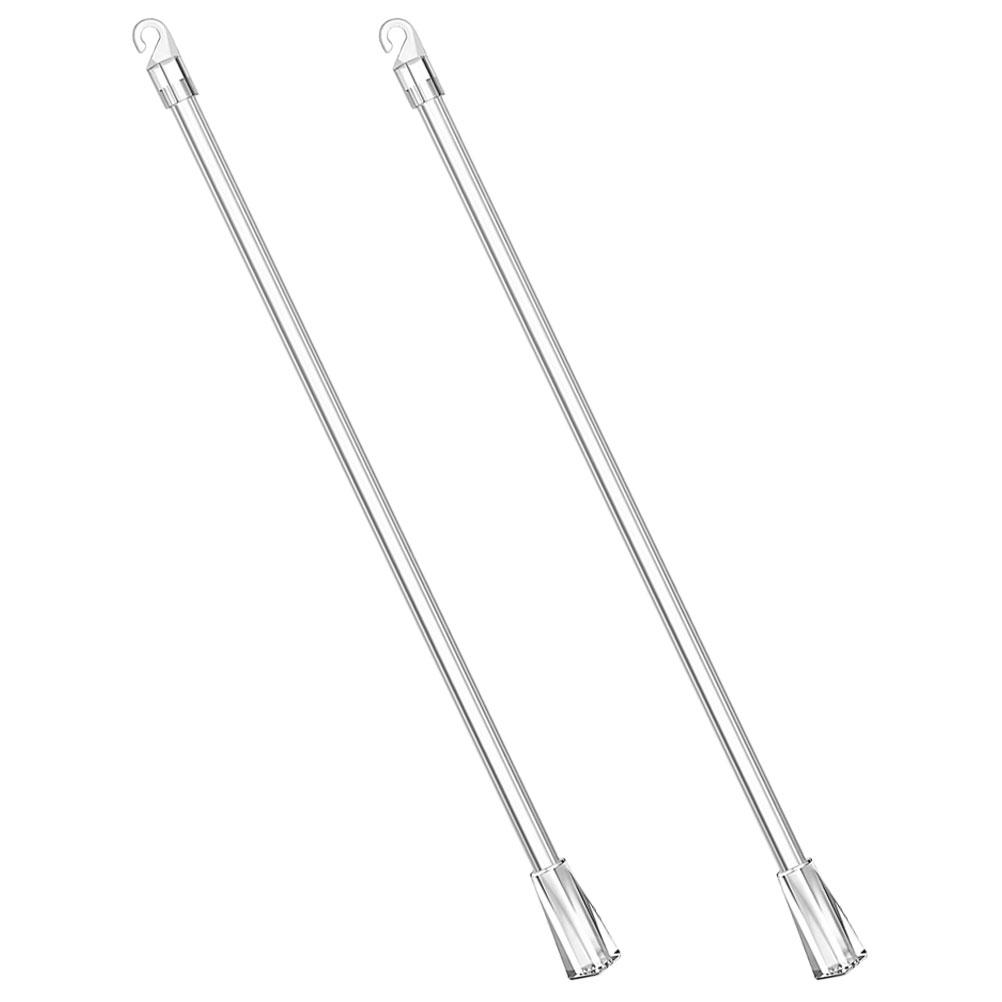 2 stk. gardinstænger til udskiftning af gardinstænger i aluminium, egnet til de fleste gardiner, nem montering