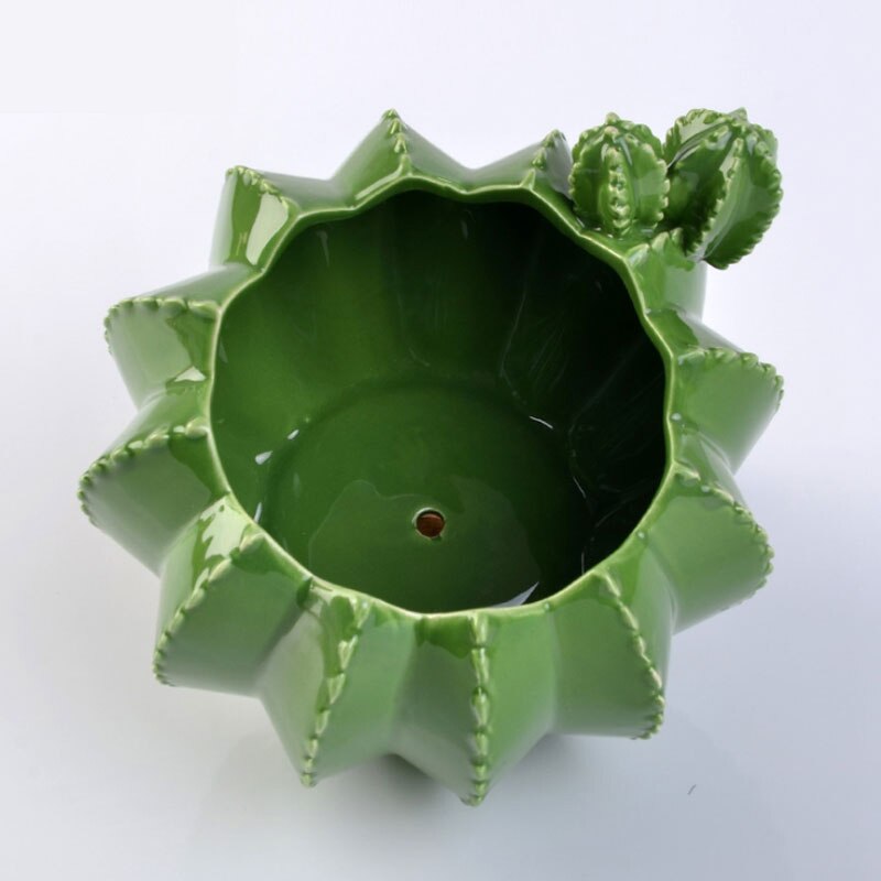 Vaso de flores de cerâmica de cacto, pote de flores de cerâmica para decoração de plantas criativas, acessórios de decoração groot, para plantas