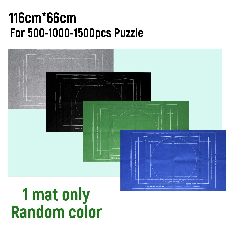 Puzzles Board Jigsaw Mat Set Felt Play Mat Puzzle Storage Accessories Roll Up Blanket with Guide Line Puzzle Mats for Adult Kids: 1500pcs 1 mat only