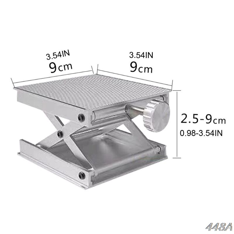 Rostfritt stål justerbart lyftbord lab lyftställ rack plattform