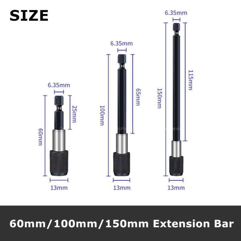 Sekskant justerbar 105/90 graders vinkel skrutrekker socket holder adapter bits vinkel bor bit magnetisk skrutrekker verktøy socket: 3 stk skrutrekker