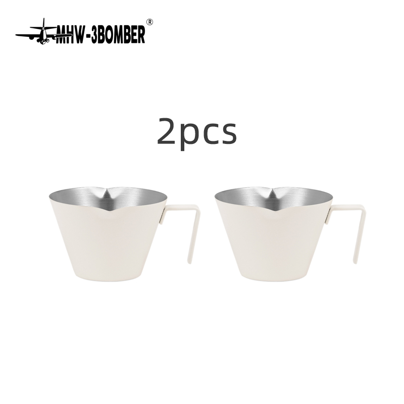 MHW-3BOMBER Espresso maatbeker met handvat Roestvrij staal Coffee Shot Koffie Gietbeker Thuis Keuken Meetaccessoires: Clear