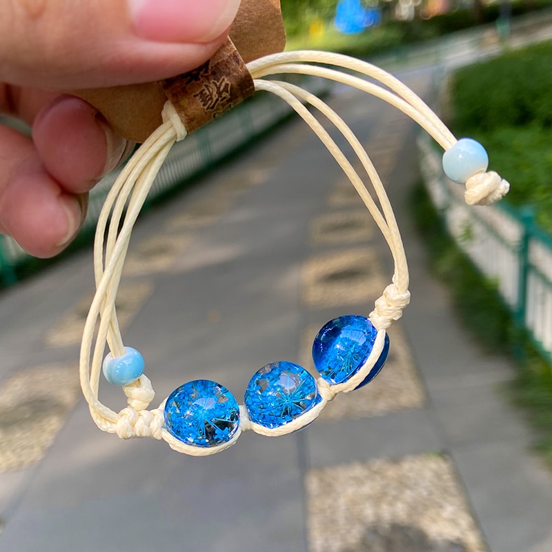 Dames armband met kristallen kralen, dames armband met bloemenpatroon, verstelbare maat, transparante kralenarmband, fijne sieraden