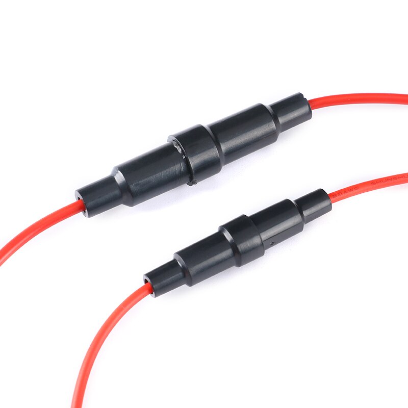 5Pair 5*20mm Inline Fuse Holder 220V Fast-Blow Screw Type Fuse Holder Quick-Blow Glass Fuse Holder 6*30MM with 22 AWG cable