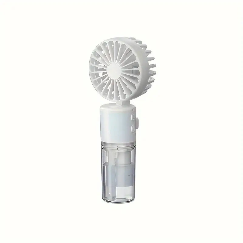 Mini ventilador de agua plegable de verano, ventilador de niebla pulverizadora de mano recargable para dormitorio de estudiantes, herramientas de refrigeración, ventilador pequeño para exteriores: Azul marino