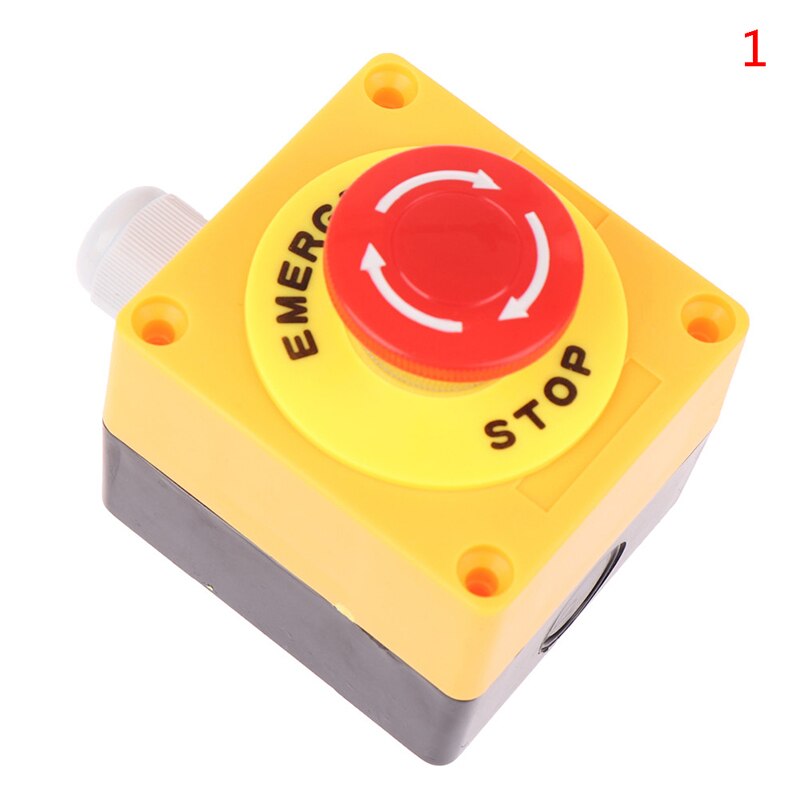Red Sign Push Button Switch DPST Mushroom Emergency Stop Button AC 660V 10A: A1
