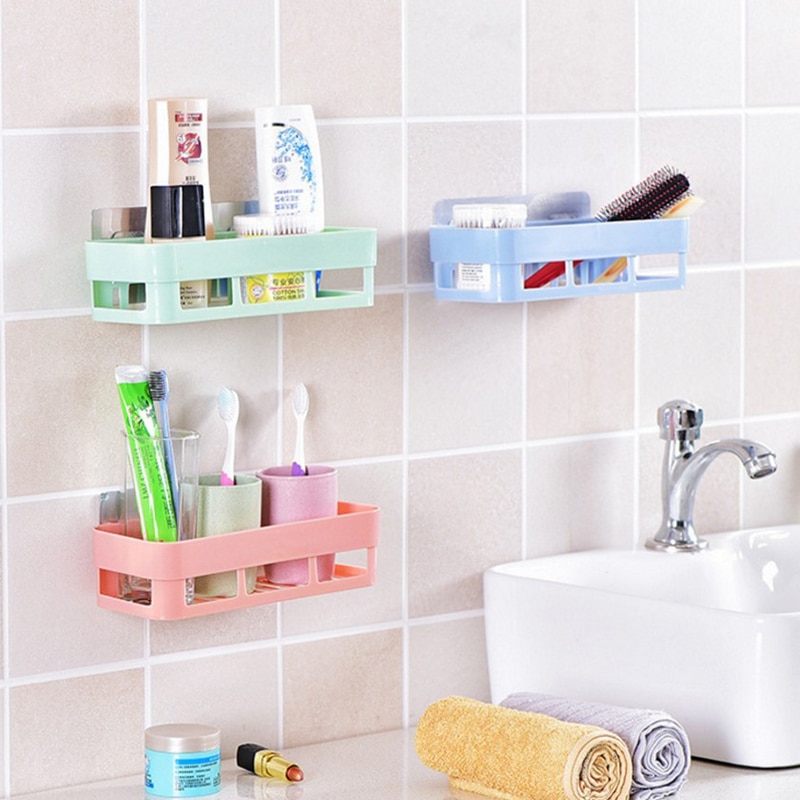 1 PC Bathroom Shelf Toilet Toilet Vanity Triangle Towel Storage Wall-free Punching Wall Hanging Bathroom Storage Baskets