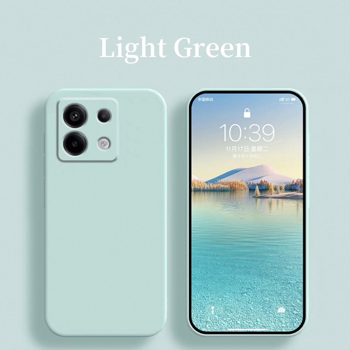 For Xiaomi Redmi Note 14S Liquid Silicone Case Redmi Note 14S Cover Funda Coque Soft TPU Phone Bumper Redmi Note 14S: green
