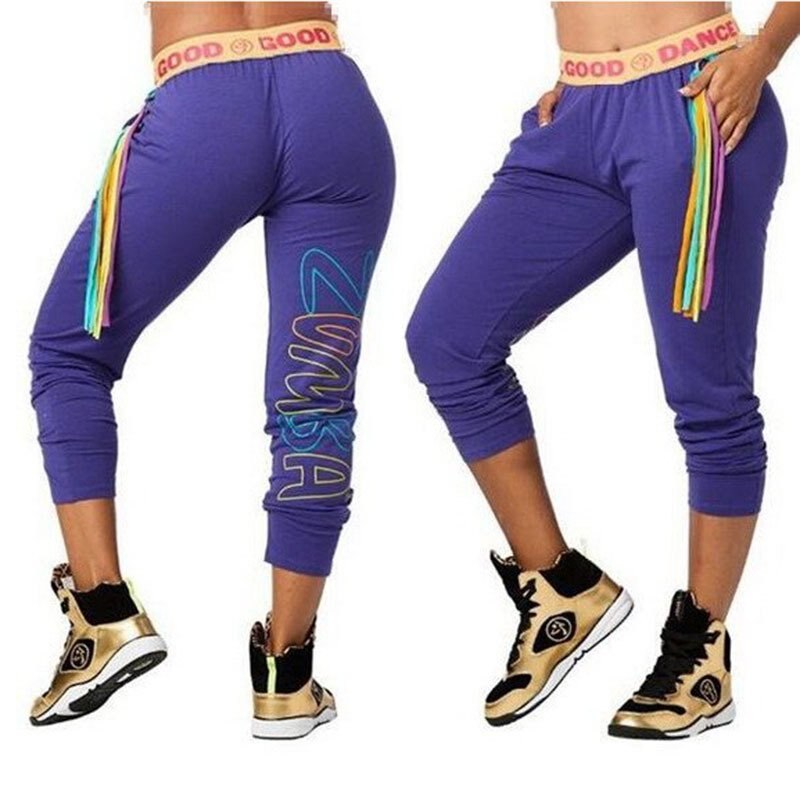 Zumba Dragen Goedkope Vrouwen Dragen Broek Yoga Dragen Aerobics Running Slijtage Fitness Slijtage Zumba Dragen Broek Mannen sport: Paars / S