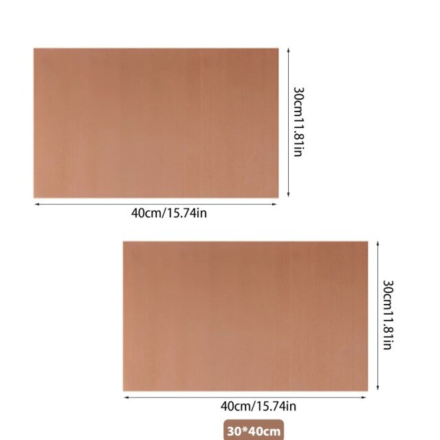 40*60Cm Herbruikbare Slip Bakken Mat Vel Glasvezeldoek Non-stick Magnetron Mat Olie-Proof Papier pad Bakken Liner Oven Tool: 2 pcs 40x30cm