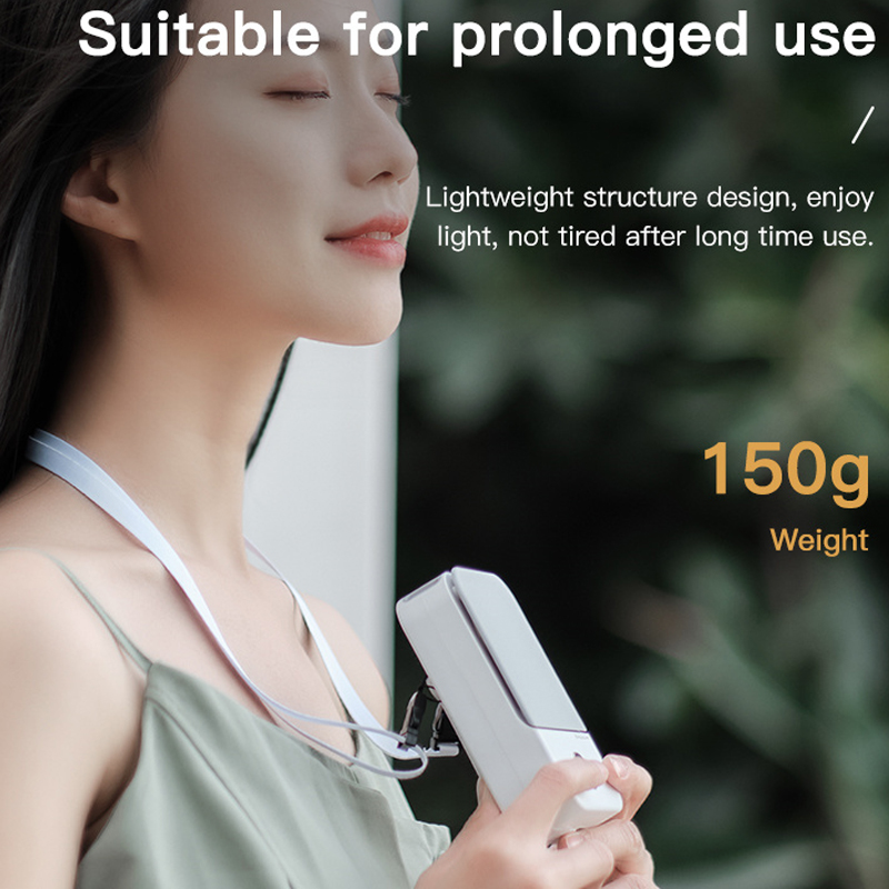 Oplaadbare Wearable Fan Draagbare Neck Ventilator Met Led Display Usb Mini Draadloze Koele Nek Opknoping Fan Ventilator Q205