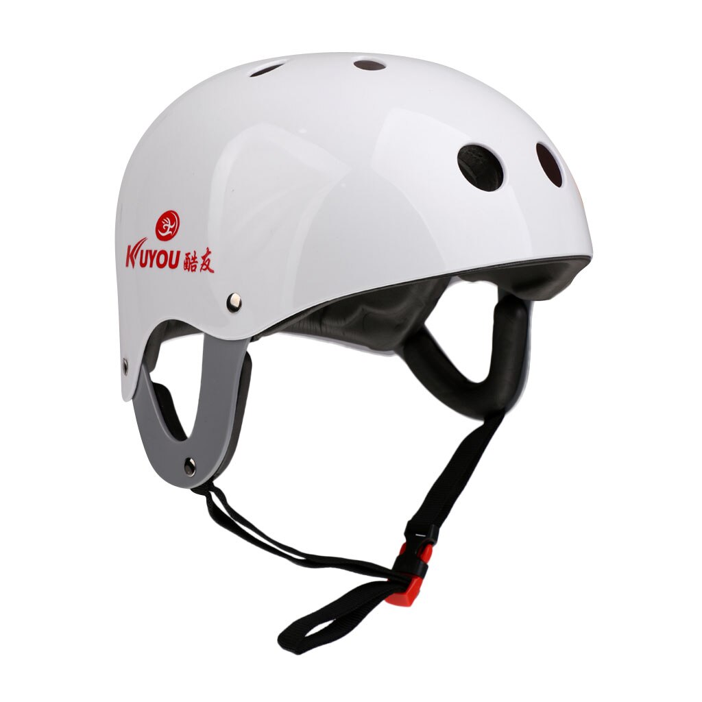 Durable Marine Pro Safety Helmet for Water Sports Kite Wake Board Canoeing Kayaking Rafting Fishing Head Circumference 57-62cm: White