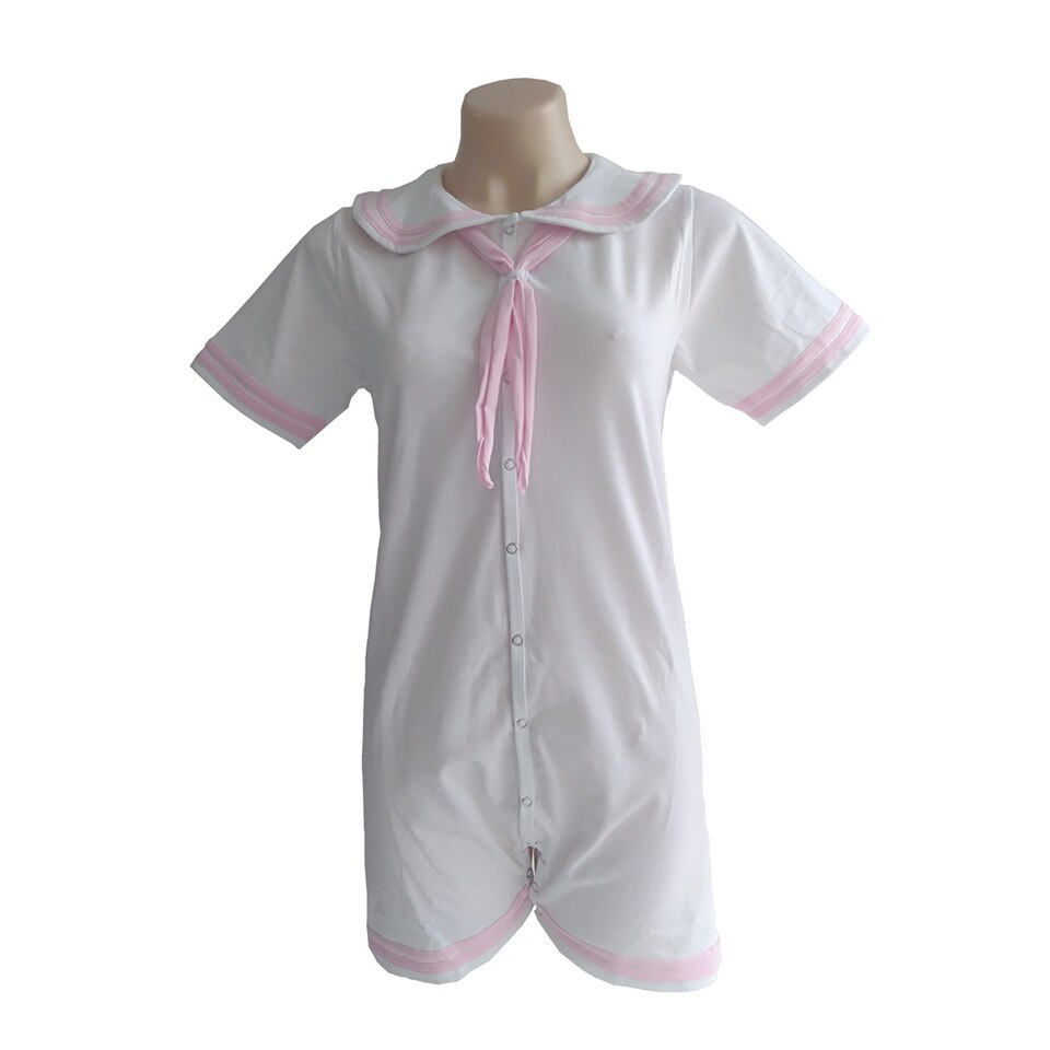 Abdl Onesie Katoen Roze Matrozenpakje Volwassen Baby Kruipen Bodysuit Baby Romper Voor Liefhebbers Voor Meisje