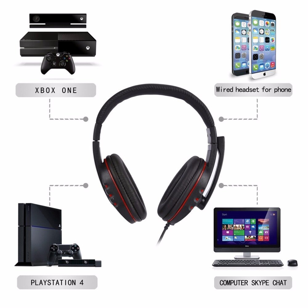 Goede Op Ear Headset Gamer Stereo Deep Bass Gaming Hoofdtelefoon Oortelefoon Met Microfoon Voor Computer Pc Laptop Notebook