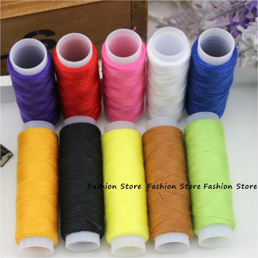 10 roll/lot, 160 yard/roll, Mixed Color Sewing Thread Spolyester,Thread Strong And Durable Sewing Threads For Hand Machines