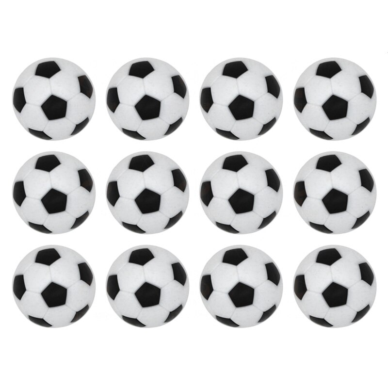 10 stk bordfodbold bordfodbold maskine plast tilbehør 31 32mm harpiks miljøfodbold sort og hvid