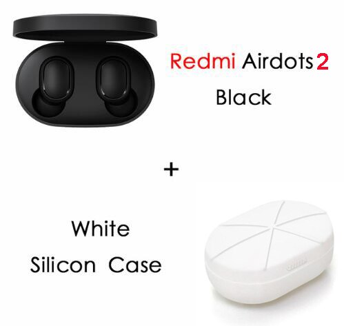 Xiaomi-auriculares Redmi Airdots 2 TWS Bluetooth 5,0, auriculares estéreo de graves con micrófono, auriculares manos libres con Control IA: add white case