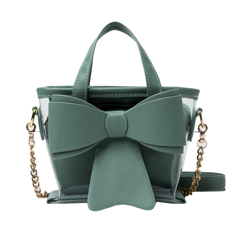 Products Square Bag Single Shoulder Bag Texture Cross-body Bag Tote: Green