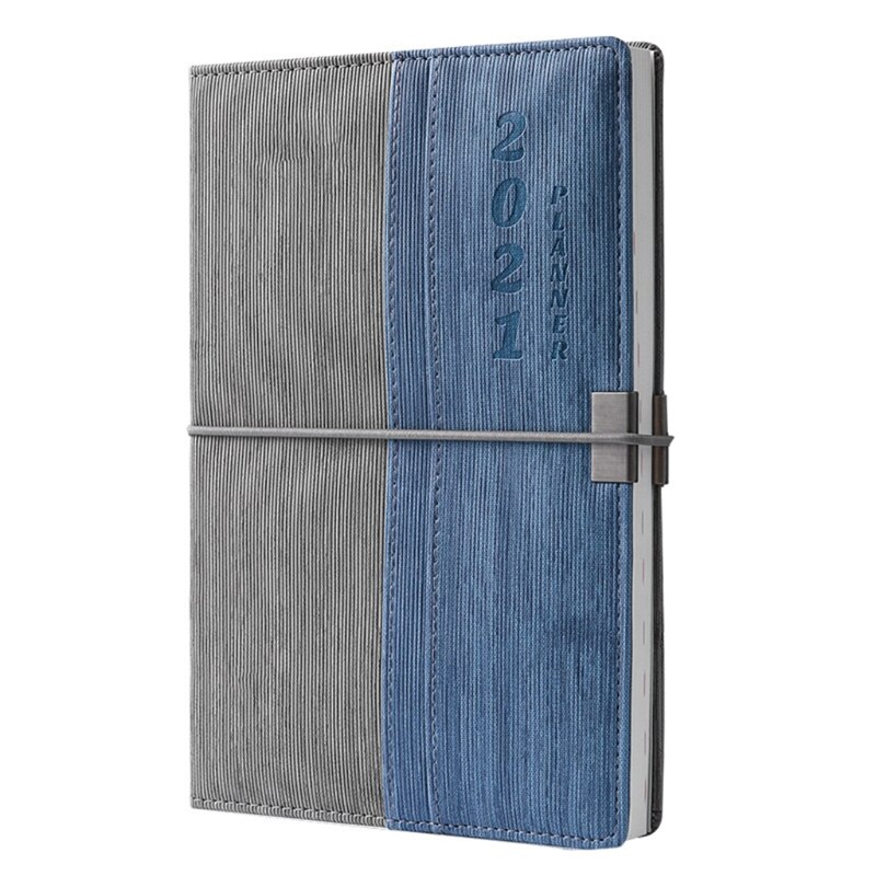 Banded Planner -Weekly & Monthly Planner with Tabs Hardcover Agenda with Notes: Navy Blue
