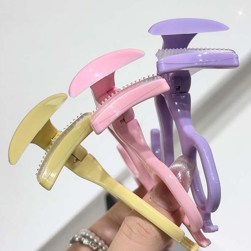 Rizador de pestañas con peine de dientes sin marco para rizar y dar forma a las pestañas naturales herramienta para rizar pestañas gran angular herramienta de maquillaje de ojos