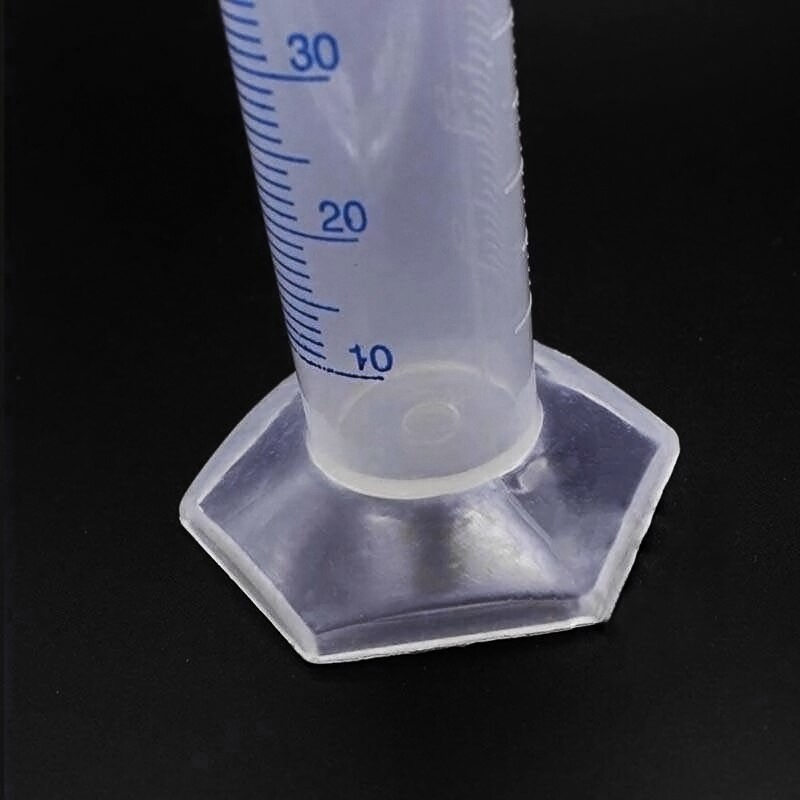 ¡Oferta! Cilindros graduados de cilindro de medición de plástico de 10/25/50/100/250/500ml para suministros de laboratorio herramientas de laboratorio TI99
