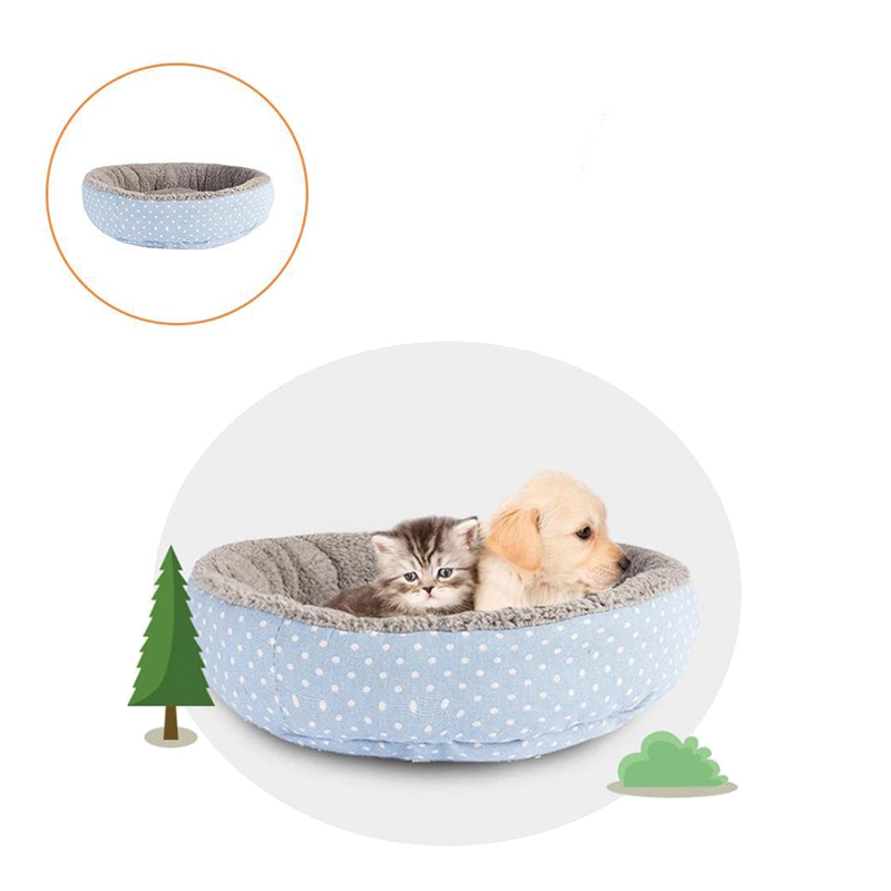 Universele Vier Seizoenen Kennel Kat Bed Hond Bed Ronde Flanger Kennel Microfiber Pluche Ademend