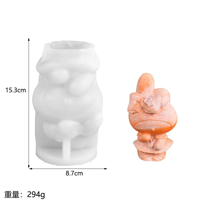 3D Cartoon Animal Candle Silicone Mold for Handmade Chocolate Decoration Gypsum Aromatherapy Soap Resin Candle Silicone Mould: army green