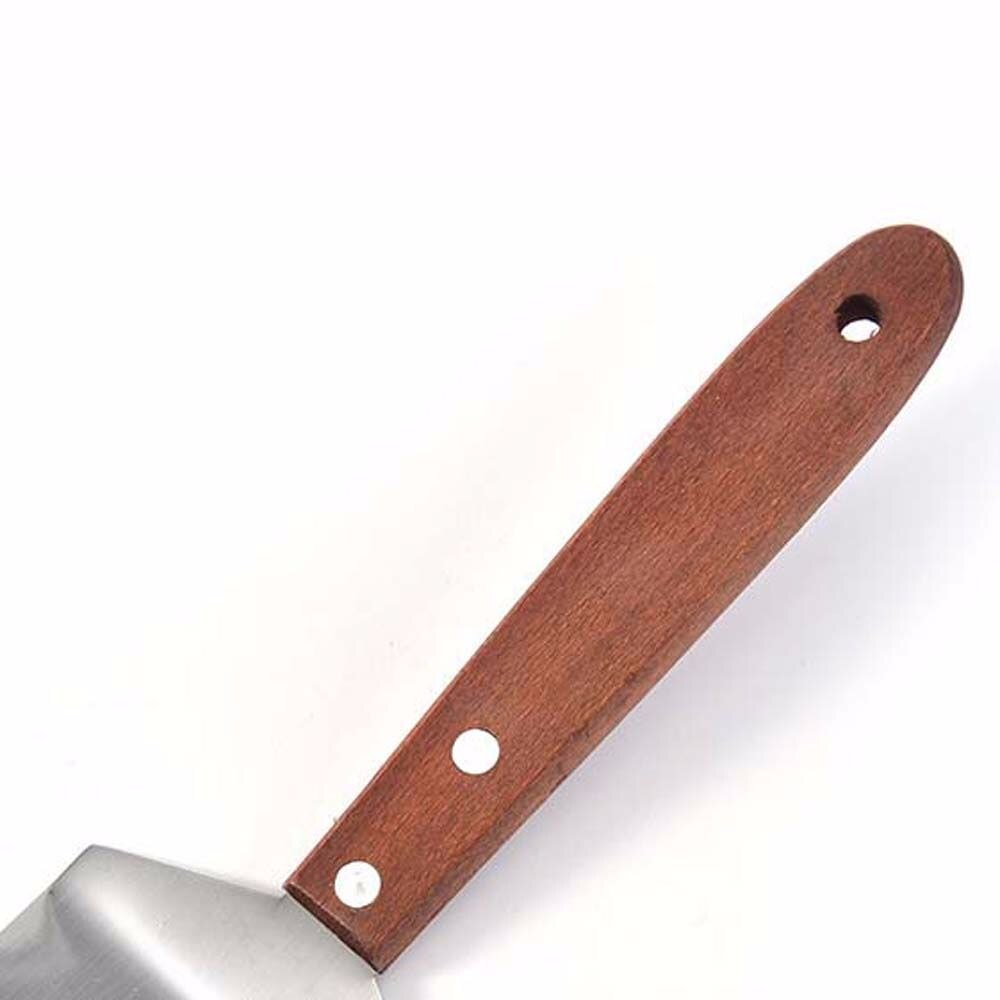 Stainless Steel Spatula with Wood Handle Small Square Spatula Kitchen Cooking Baking Scraper Turner