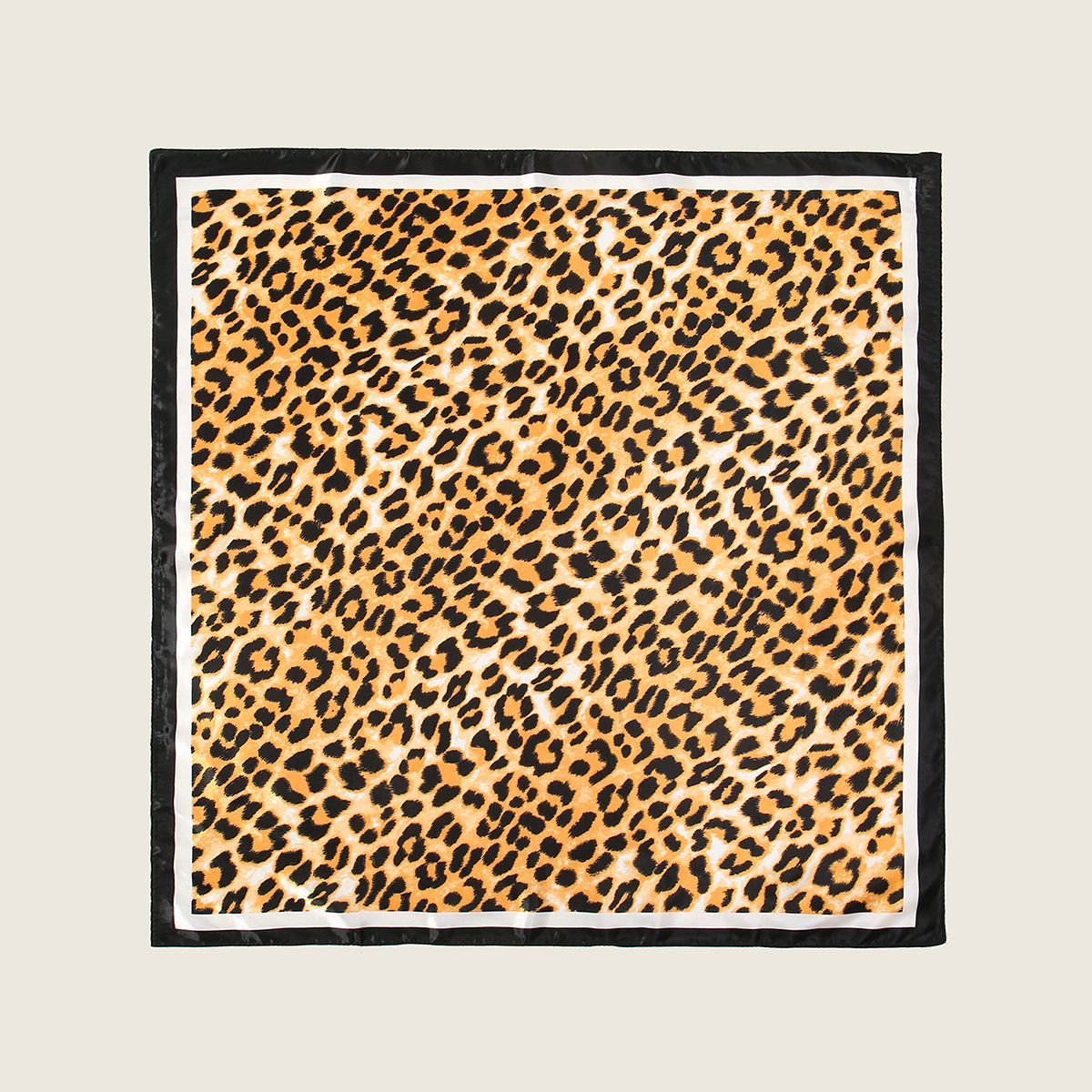 Seidenschal mit Leopardenmuster für -Luxusmarke, Halstuch, Hals, Kopf-/Haarschals, Bandana, Taschentuch, Kopftuch, 90 x 90 cm: Blau