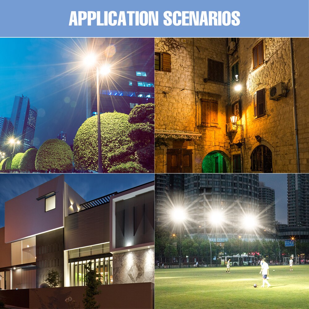 LED Waterproof Street Lamp 100W 50W Flood Light Outdoor Street Lamp AC 220V Garden Spotlights Country House Landscape Wall Lamp