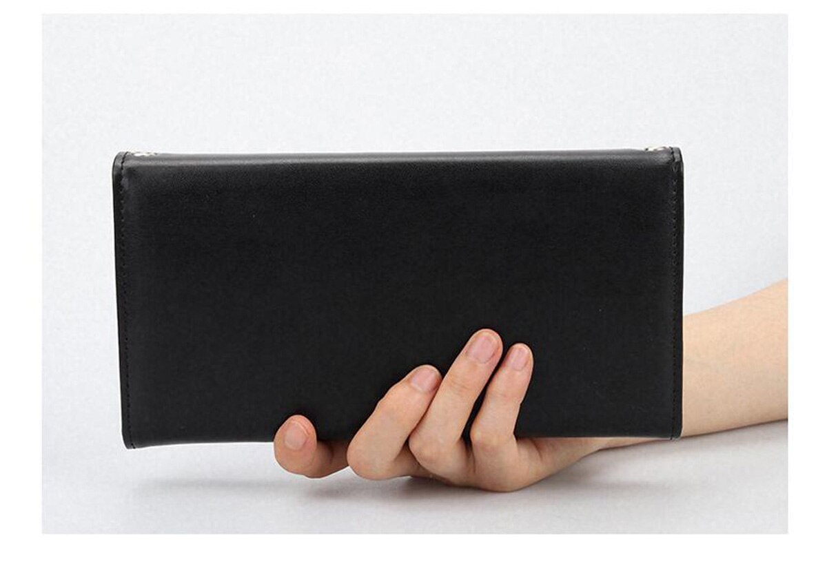 Billetera de sublimación para manualidades, cartera larga con broche multifunción de PU en blanco de una sola cara, 3 uds.