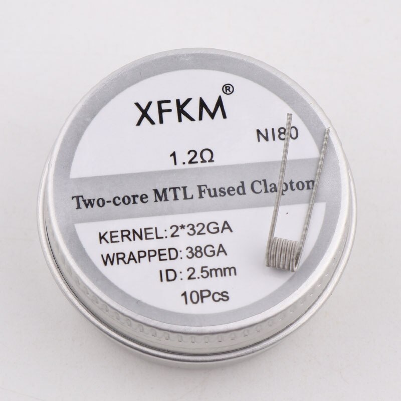 XFKM nuove bobine prefabbricate Superfine MTL fai-da-te Ni80/A1/SS316L clapton fuso premade per atomizzatori manta mtl RTA: Mtl-2-32-38-Ni80