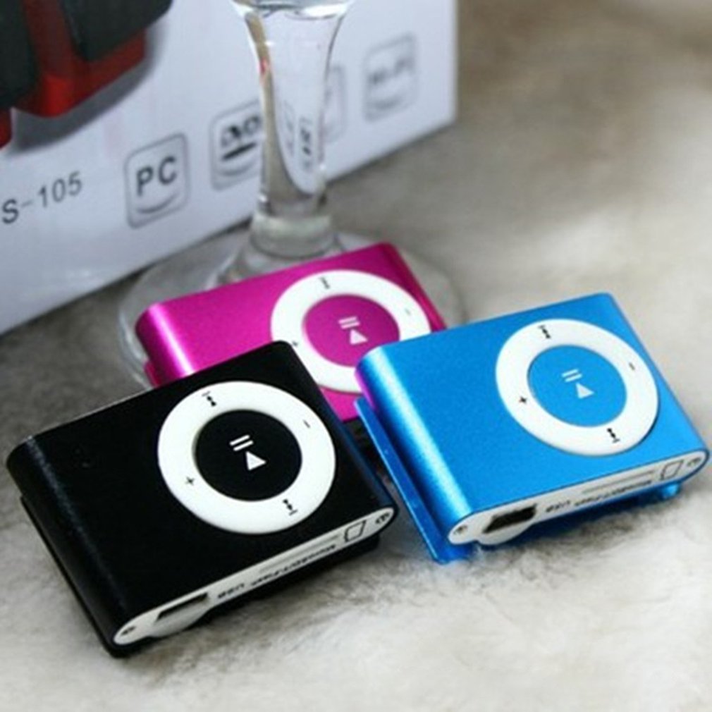 Mini reproductor de MP3 con Clip de Metal, reproductor de música Digital deportivo, compatible con tarjeta TF, reproductor de MP3, USB 2,0, con conector para auriculares de 3,5mm