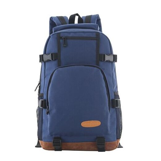 School Bags for Teenagers Boys Schoolbag Large Capacity Men Canvas Solid School Backpack Rucksack Bagpack Laptop Book Bags: Dark Blue