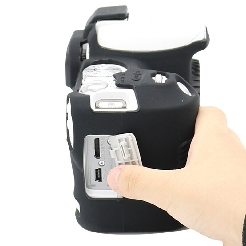Funda de silicona de goma para cámara Canon EOS 200D Rebel SL2 Kiss X9 DSLR, Protector de cuerpo suave, piel