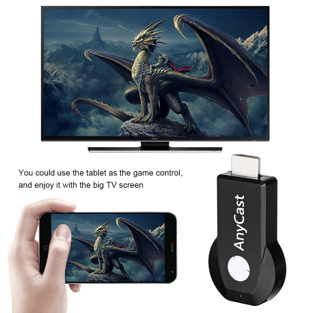 Pantalla HD de 1080P WIFI, 128M, espejo de DLNA AirPlay inalámbrico AnyCast, HDMI TV Stick, receptor de llave electrónica con pantalla y Wifi para IOS y Android