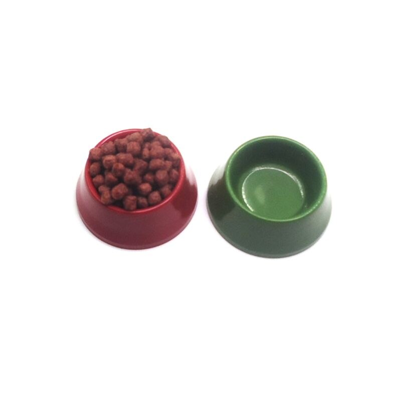 1/12 Dollhouse Miniature Pet Dog Cat Food On Bowl Kitchen Garden Decor Doll House Accessories 40JC