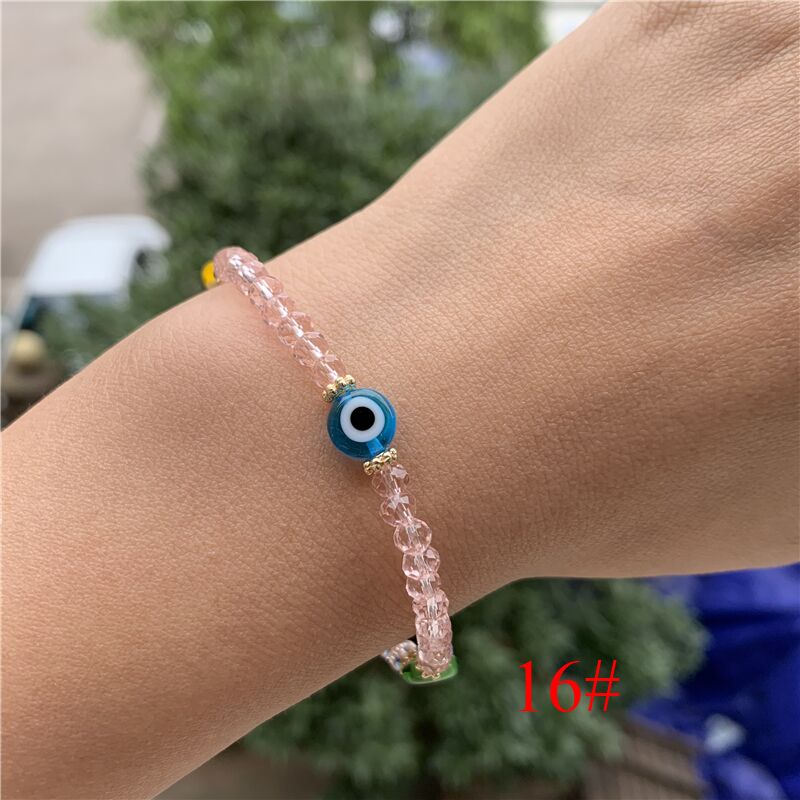 Armbanden met kristallen kralen, boze oog, kalkoen, armbanden voor vrouwen, handgemaakte gelukssieraden, accessoires, armbanden voor koppels: F16
