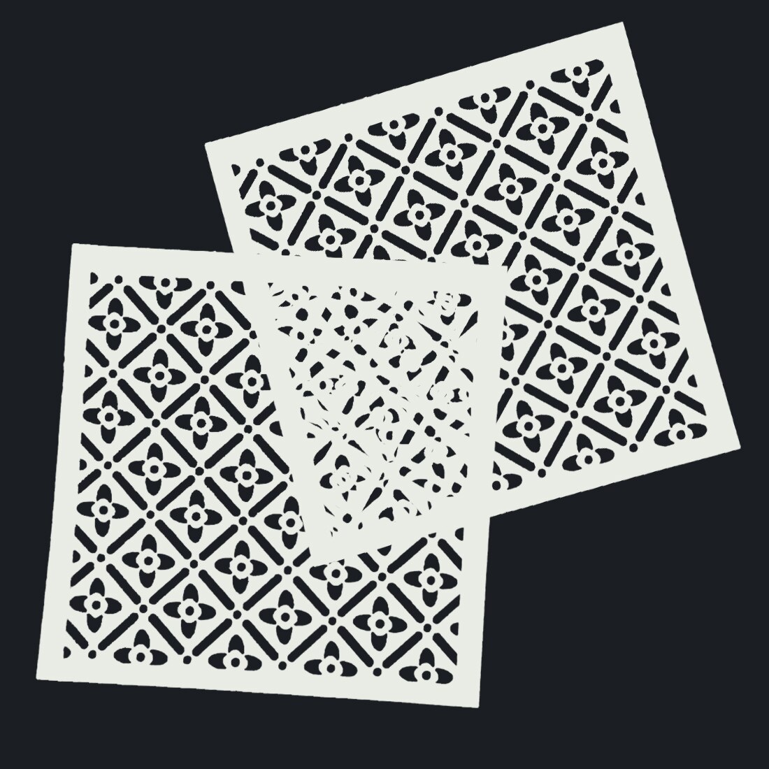 Plastic Cake Foam Spray Template Barista Stencils Decoration Tool Garland Mold Cake Printing Flower Model: Style 12